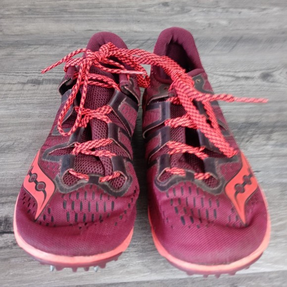 a Shoes - Saucony Carrera XC 3 Flat Women's Track Running Shoes Berry Viz Red Size 7